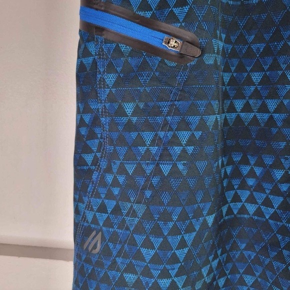 Eddie Bauer Travex Shorts Mens Large L Blue Stretch Drawstring Poly Nylon Cargo - Picture 8 of 12